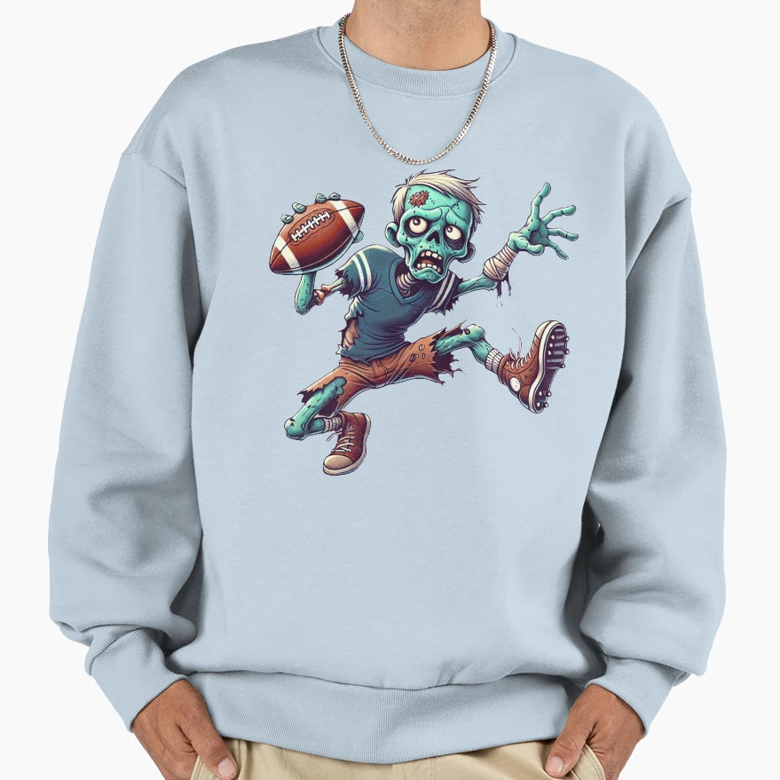 Football Skeleton Halloween Funny Scary Sweatshirt - Trendy Graphic Unisex - T-Shirt, Sweatshirt, Hoodie