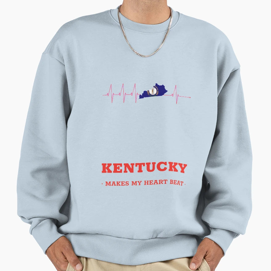 Kentucky Makes My Heart Beat Sweatshirt - Unique Graphic Unisex - T-Shirt, Sweatshirt, Hoodie