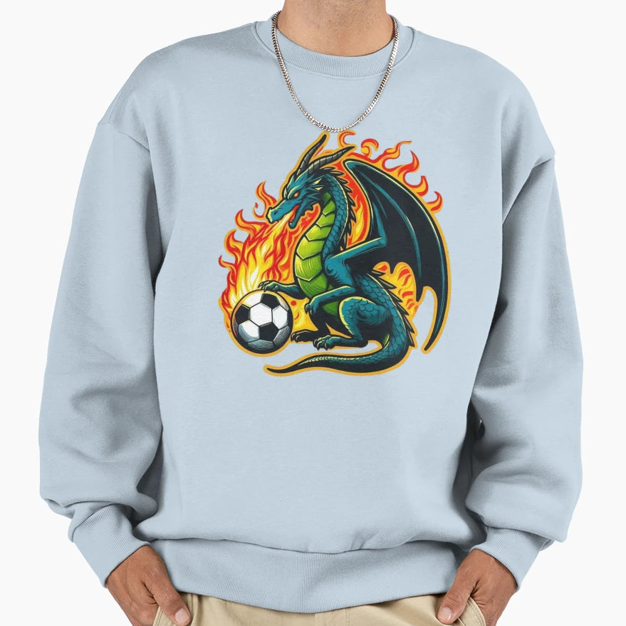 Dragon Soccer Ball Sweatshirt - Streetwear Style for Adults - T-Shirt, Sweatshirt, Hoodie