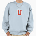 Letter U Initial U Varsity Red Sweatshirt - Minimalist Print Men Women - T-Shirt, Sweatshirt, Hoodie