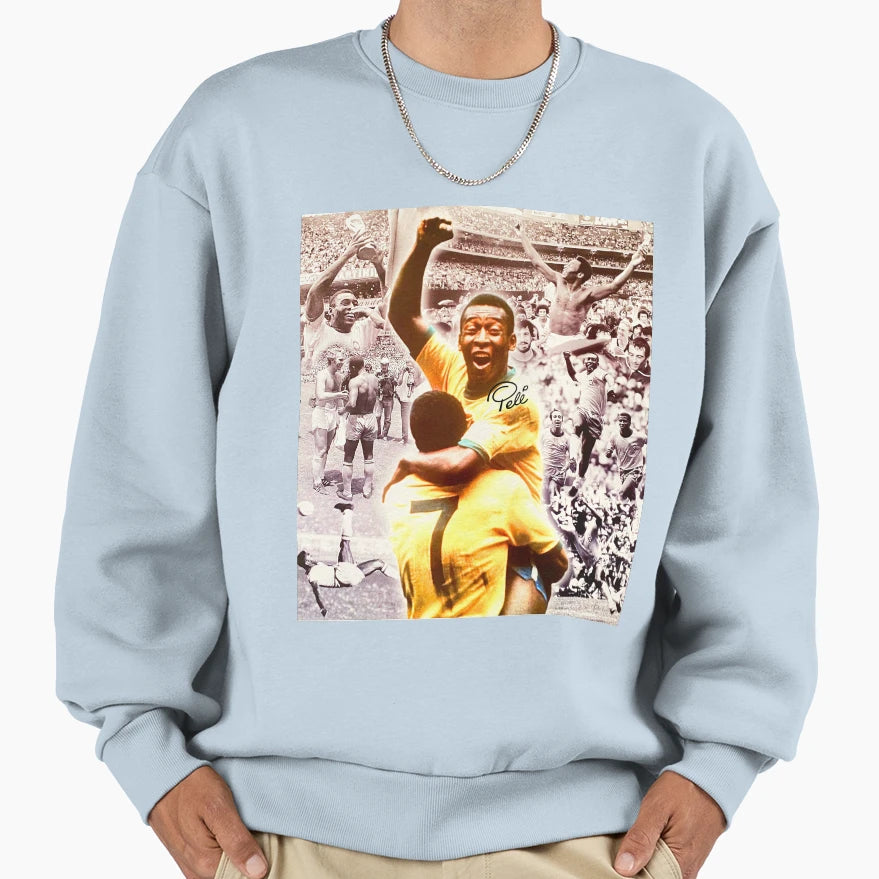 Pele Legend Rest Peace Sweatshirt - Streetwear Style Unisex - T-Shirt, Sweatshirt, Hoodie