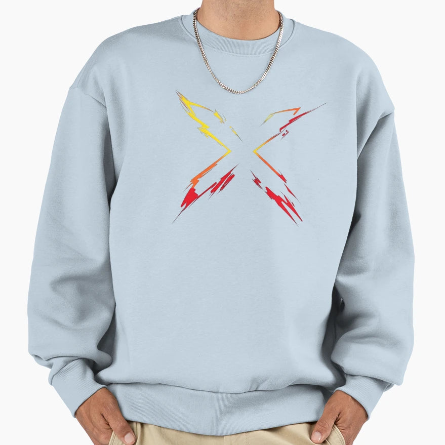 Red And Yellow Letter X Sweatshirt - Unique Graphic for Adults - T-Shirt, Sweatshirt, Hoodie