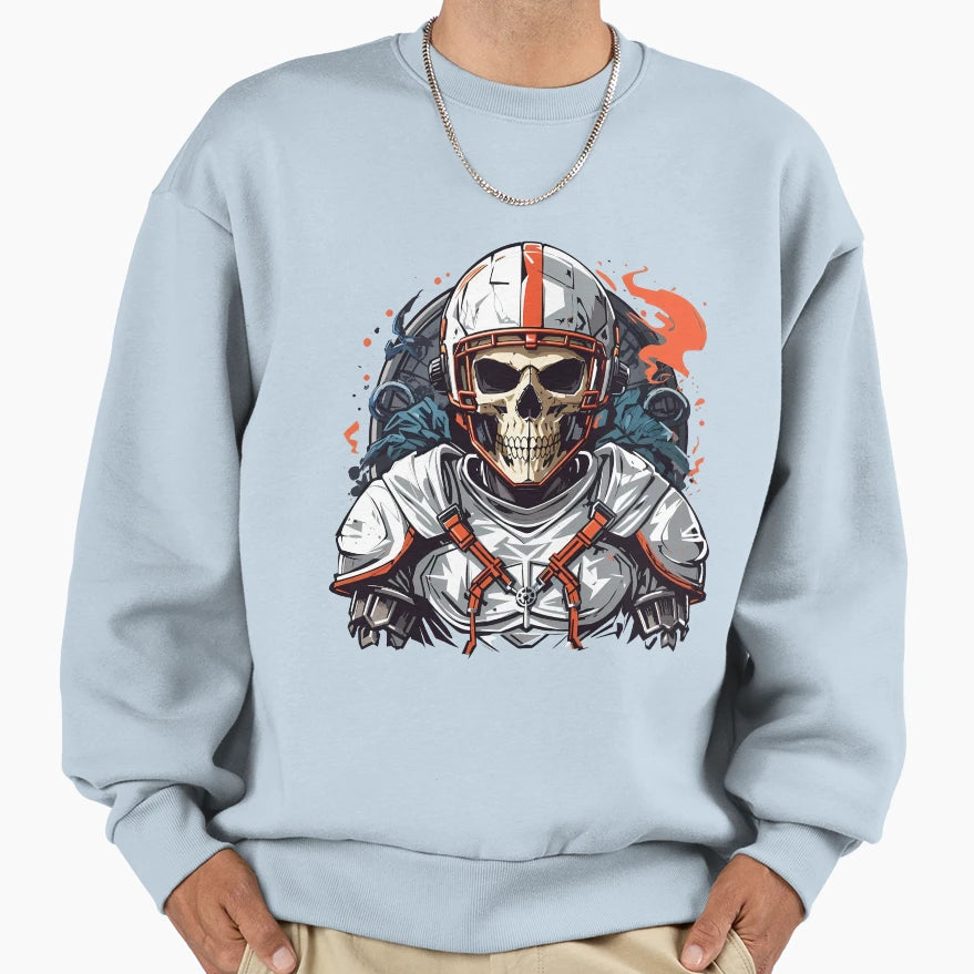 Skull Beast Monster Helmet Sweatshirt - Aesthetic Graphic for Adults - T-Shirt, Sweatshirt, Hoodie