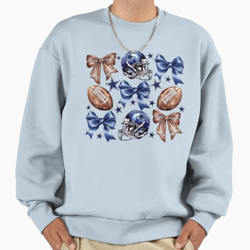 Dallas Football Coquette Sweatshirt - Novelty Apparel Unisex - T-Shirt, Sweatshirt, Hoodie