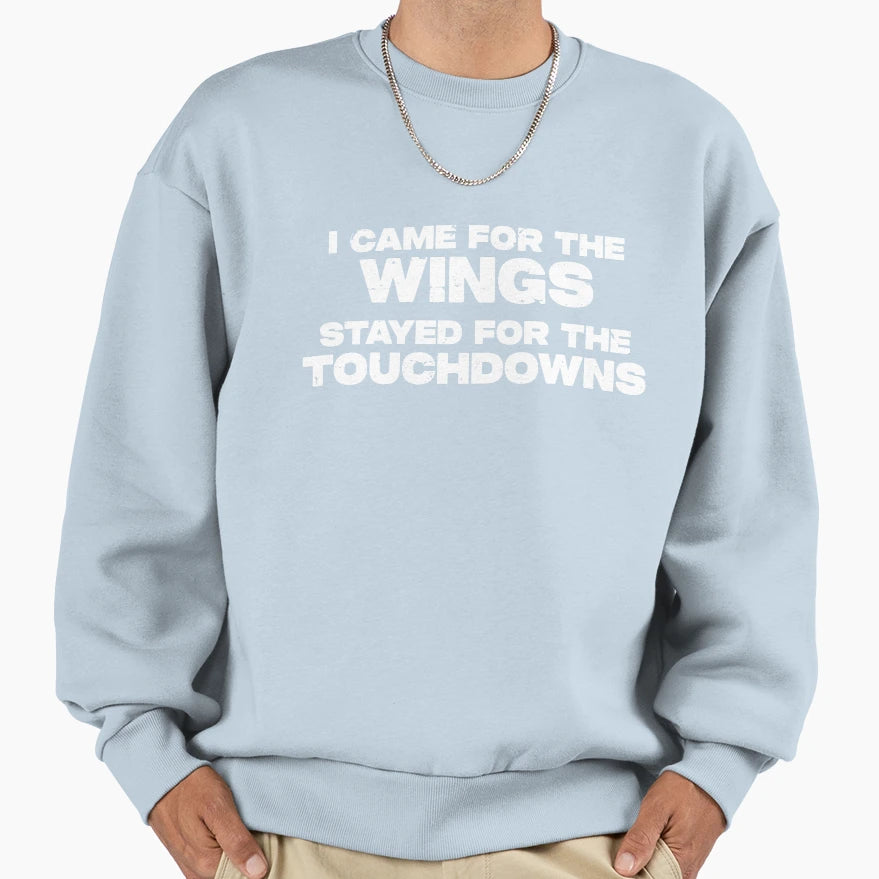 Funny Wings And Touchdown Lovers Sweatshirt - Aesthetic Graphic Unisex - T-Shirt, Sweatshirt, Hoodie