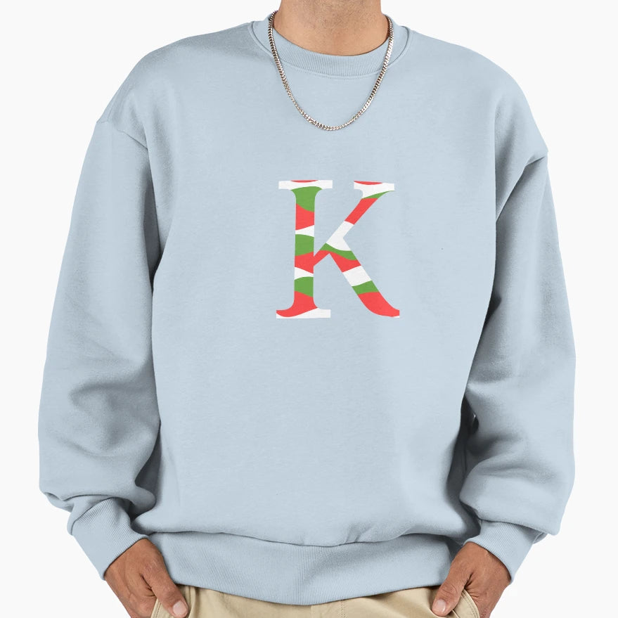 Wavy Letter K Sweatshirt - Novelty Apparel Men Women - T-Shirt, Sweatshirt, Hoodie