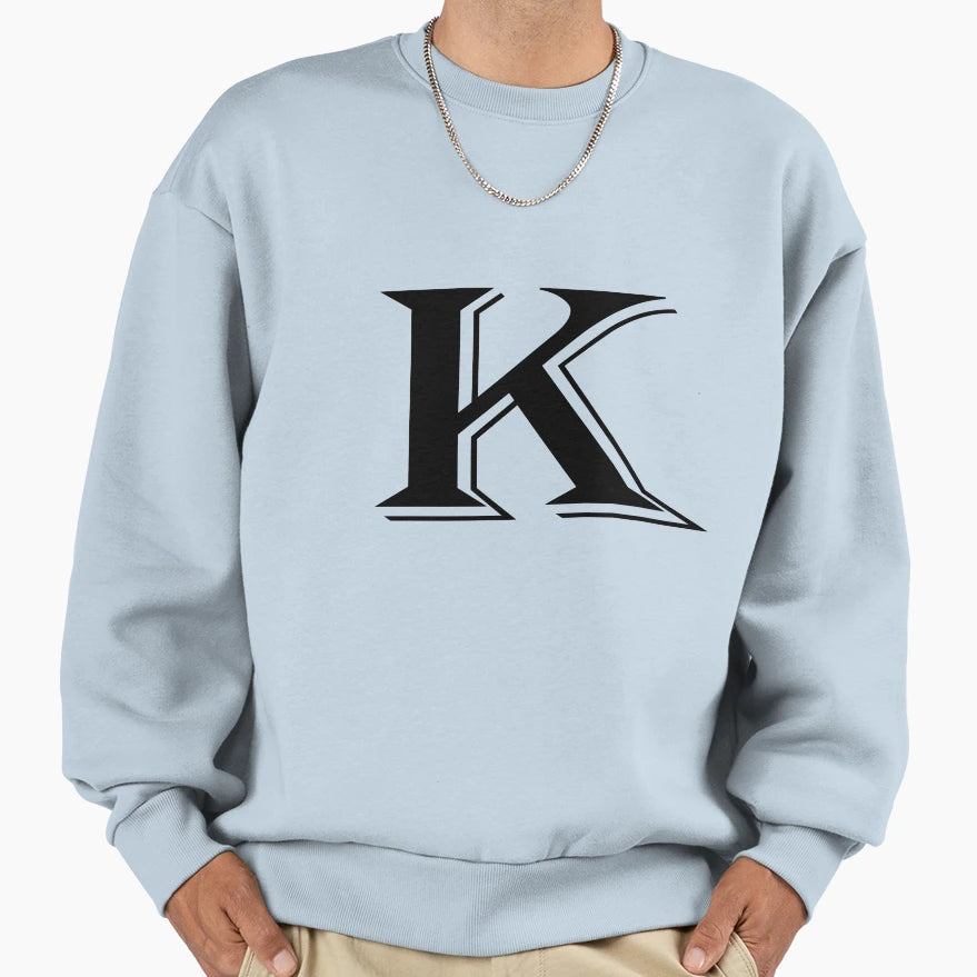 Alphabet K Fanny Sweatshirt - Graphic Print Men Women - T-Shirt, Sweatshirt, Hoodie