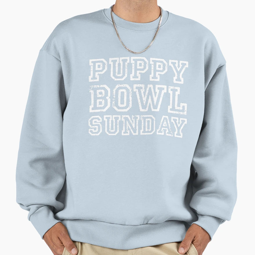 Puppy Bowl Sunday Sweatshirt - Aesthetic Graphic Unisex - T-Shirt, Sweatshirt, Hoodie