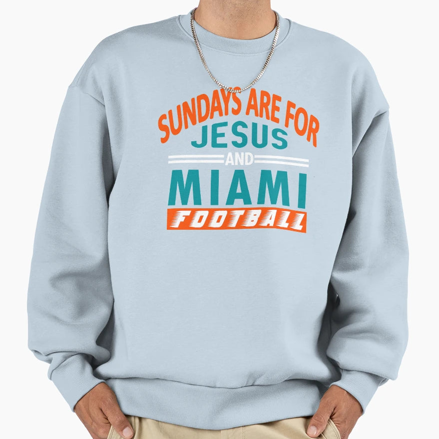 Miami Pro Football Fun Day Sunday Sweatshirt - Streetwear Style Men Women - T-Shirt, Sweatshirt, Hoodie