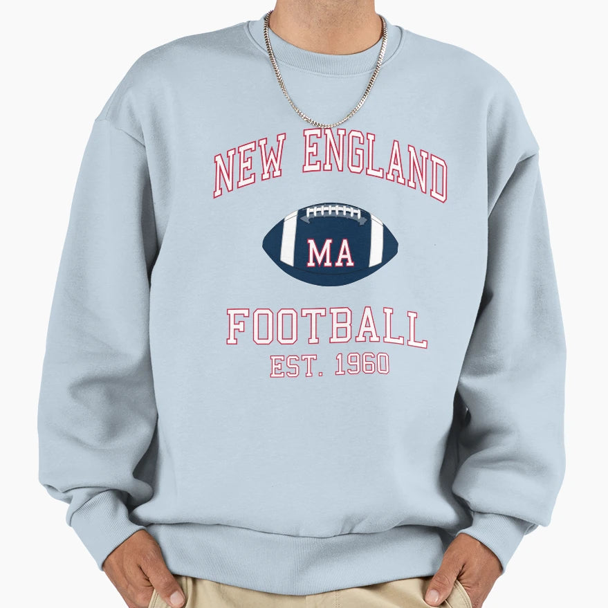 New England Football Sweatshirt - Fun Novelty Design Men Women - T-Shirt, Sweatshirt, Hoodie