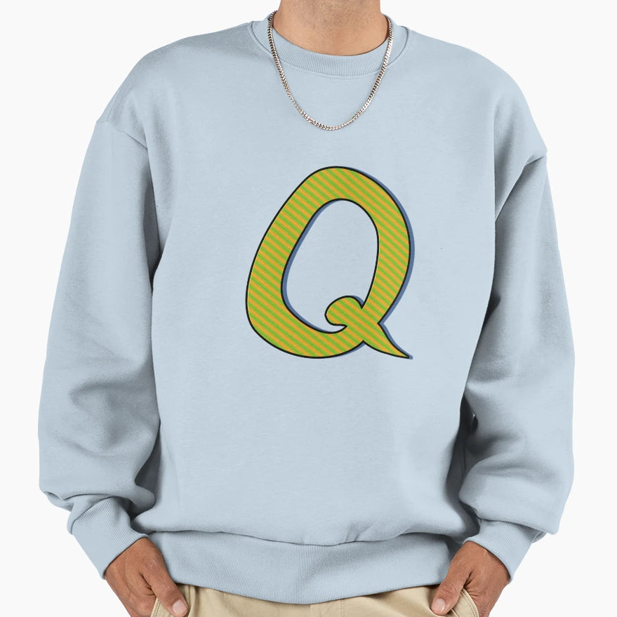 Letter Q Sweatshirt - Novelty Apparel for Adults - T-Shirt, Sweatshirt, Hoodie