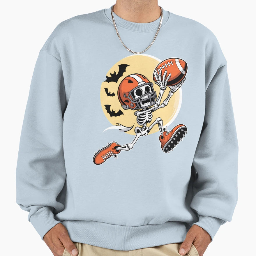 American Football Skeleton Sweatshirt - Aesthetic Graphic Men Women - T-Shirt, Sweatshirt, Hoodie