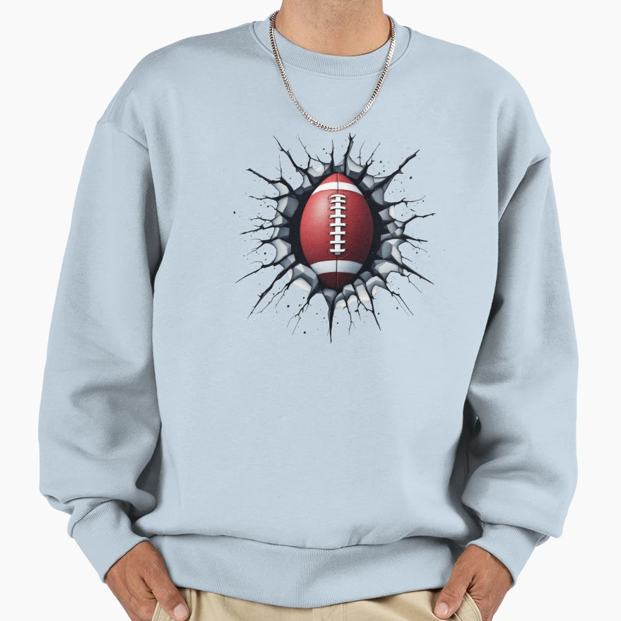 Football Ball Sweatshirt - Casual Everyday Wear Unisex - T-Shirt, Sweatshirt, Hoodie