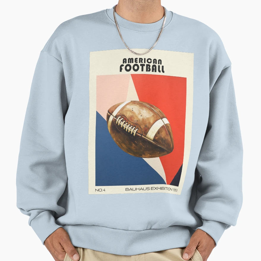 Bauhaus American Football Mid Sweatshirt - Streetwear Style for Adults - T-Shirt, Sweatshirt, Hoodie