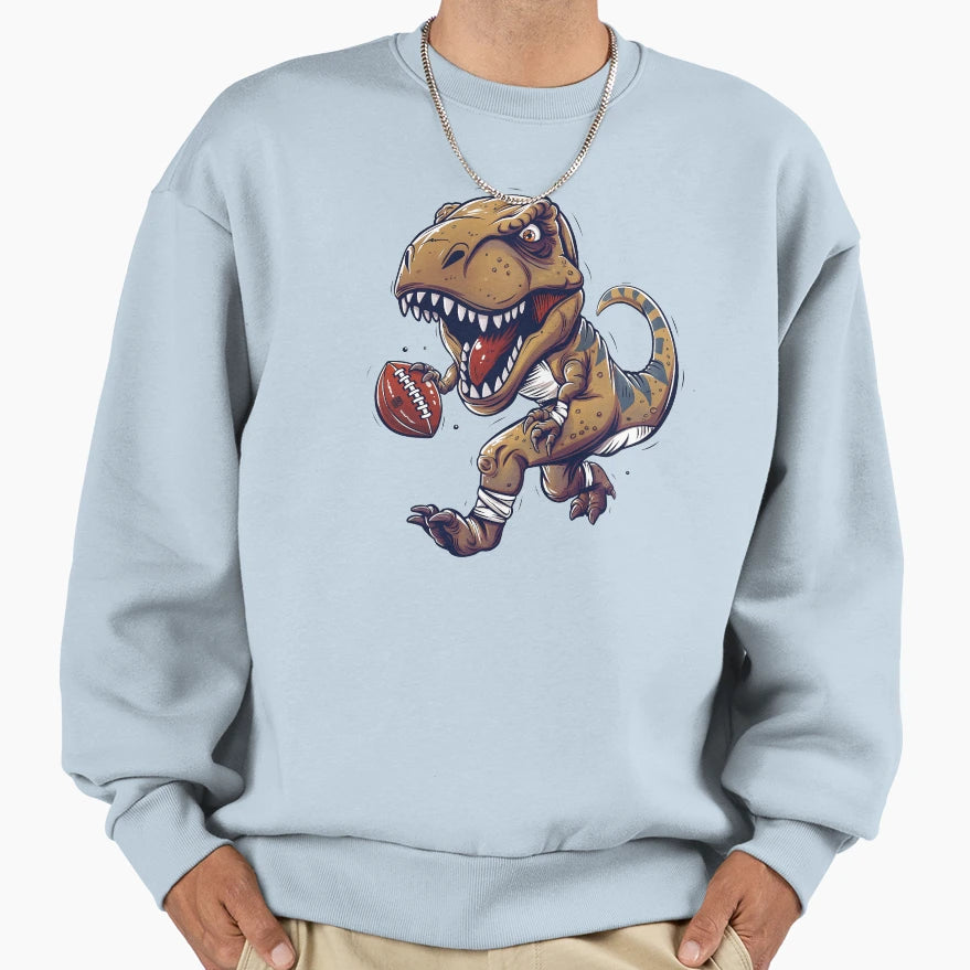 T Rex Raptor Football Sweatshirt - Custom Art Print for Adults - T-Shirt, Sweatshirt, Hoodie