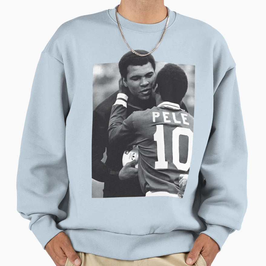 Pele Muhammad Ali E Sweatshirt - Casual Everyday Wear Men Women - T-Shirt, Sweatshirt, Hoodie