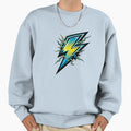 Electric Lightning Bolt Neon Thunder Sweatshirt - Custom Art Print Unisex - T-Shirt, Sweatshirt, Hoodie