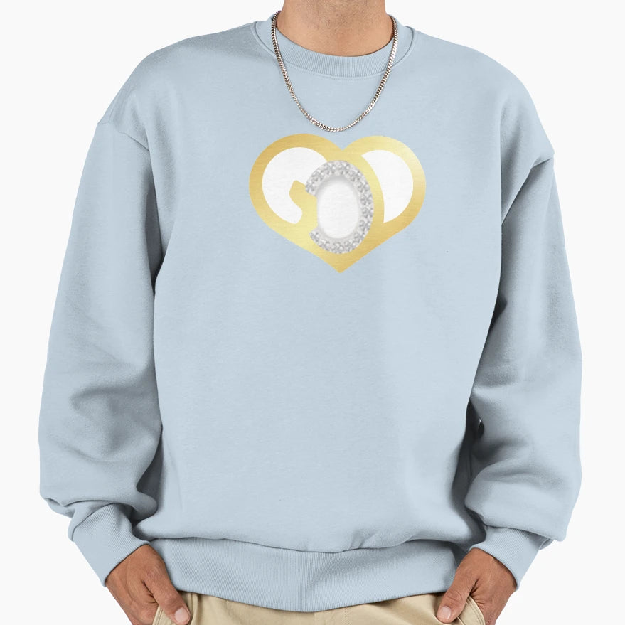 God Heart Sweatshirt - Fun Novelty Design Men Women - T-Shirt, Sweatshirt, Hoodie