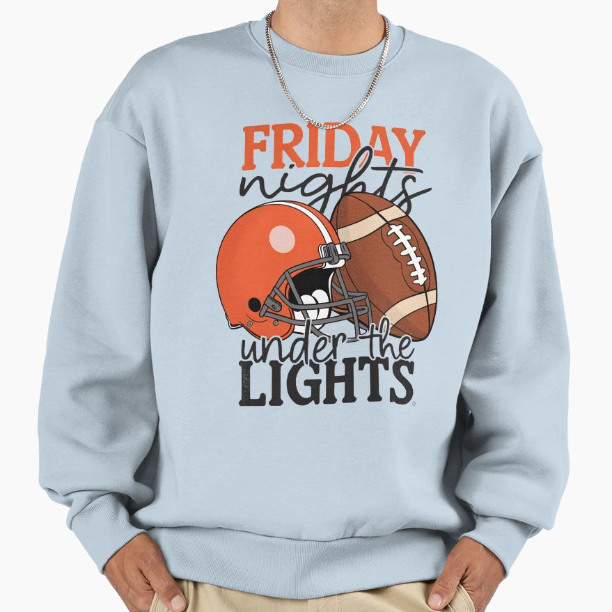 Friday Nights Under Lights Football Sweatshirt - Fun Novelty Design Unisex - T-Shirt, Sweatshirt, Hoodie