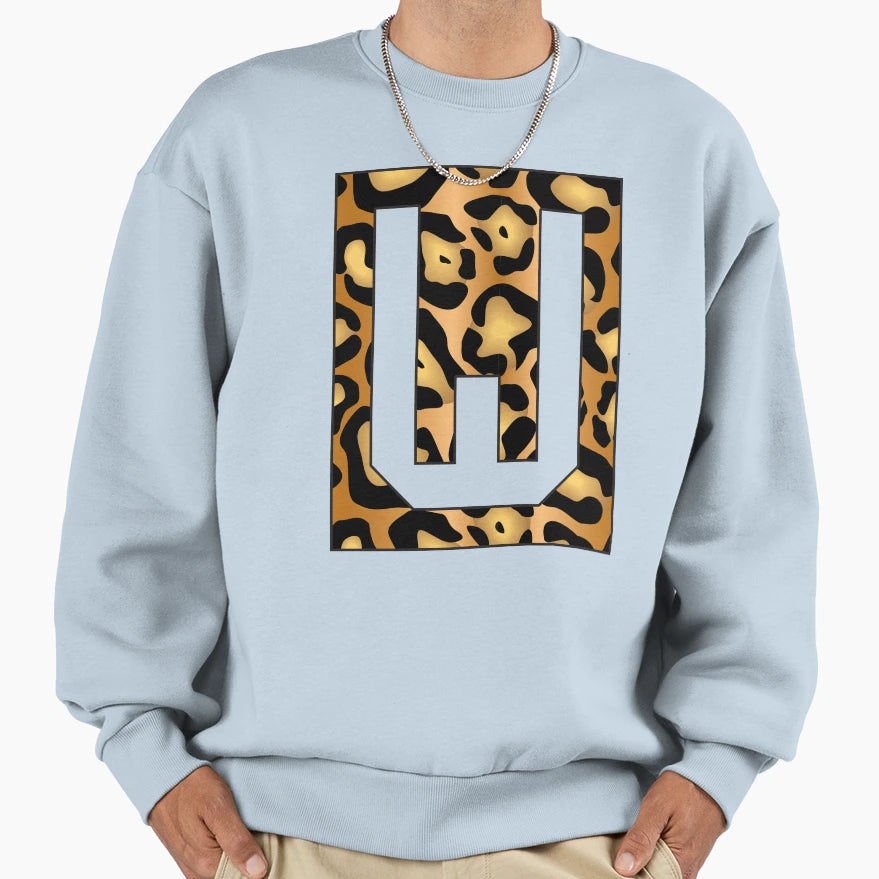 Letter W Jaguar Stencil Font Sweatshirt - Minimalist Print for Adults - T-Shirt, Sweatshirt, Hoodie