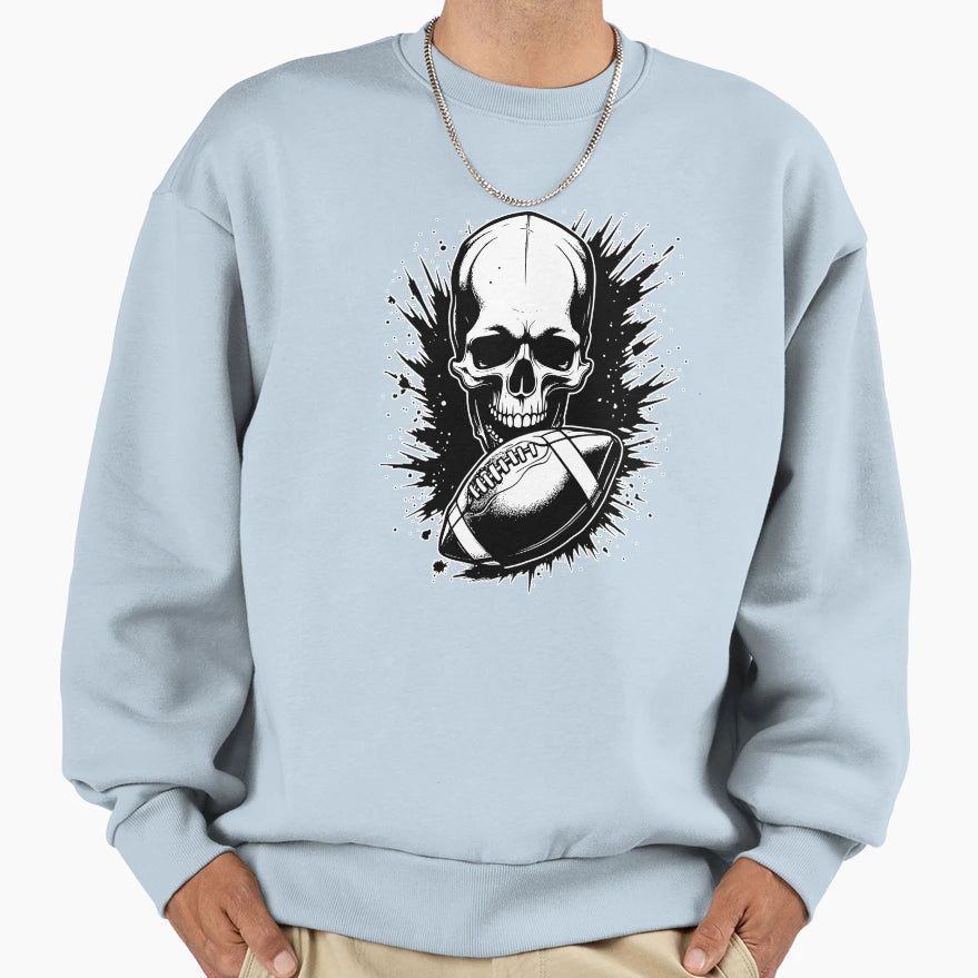 Skull American Football Sweatshirt - Custom Art Print for Adults - T-Shirt, Sweatshirt, Hoodie