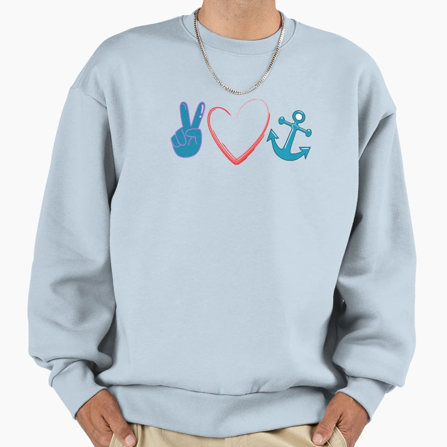 Peace Love Cruising Impressive Sweatshirt - Trendy Graphic Unisex - T-Shirt, Sweatshirt, Hoodie