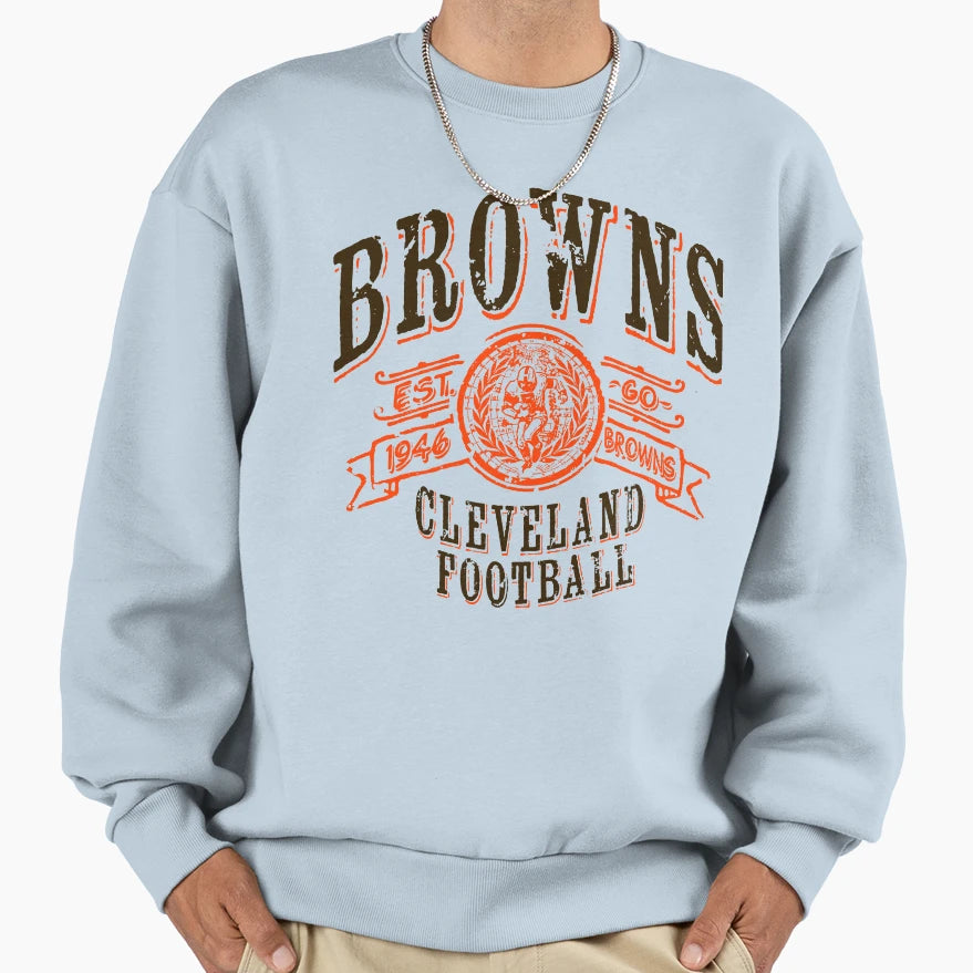 Browns Football Sweatshirt - Custom Art Print for Adults - T-Shirt, Sweatshirt, Hoodie
