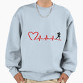 Runner And Ecg Heartbeat Run Sweatshirt - Casual Everyday Wear Unisex - T-Shirt, Sweatshirt, Hoodie