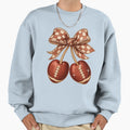 Football Cherries Rustic Gingham Sweatshirt - Custom Art Print for Adults - T-Shirt, Sweatshirt, Hoodie
