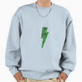 Green Zebra Lightning Bolt Sweatshirt - Streetwear Style Men Women - T-Shirt, Sweatshirt, Hoodie