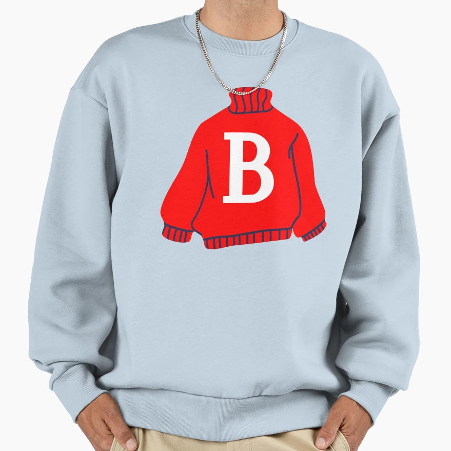 Letter Sweatshirt - Casual Everyday Wear Unisex - T-Shirt, Sweatshirt, Hoodie