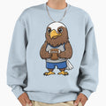 Eagle Football Mascot Sports Cartoon Sweatshirt - Graphic Print for Adults - T-Shirt, Sweatshirt, Hoodie
