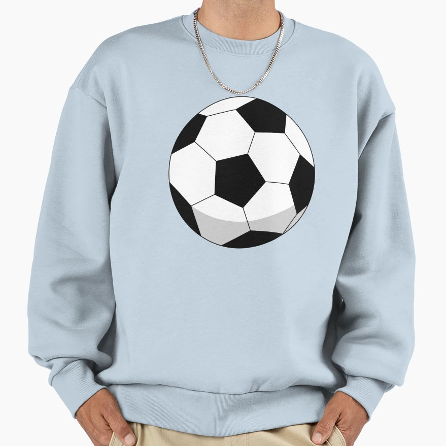 Cartoon Soccer Ball Sweatshirt - Fun Novelty Design Men Women - T-Shirt, Sweatshirt, Hoodie
