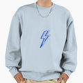 Blue Lightning Bolt Preppy Aesthetic Sweatshirt - Streetwear Style Unisex - T-Shirt, Sweatshirt, Hoodie