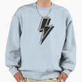 Grey And Black Lightning Bolts Sweatshirt - Fun Novelty Design for Adults - T-Shirt, Sweatshirt, Hoodie