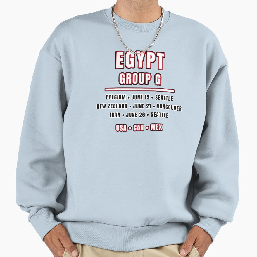 Egypt Football Fixtures Group G T-Shirt - Aesthetic Graphic for Adults - T-Shirt, Sweatshirt, Hoodie