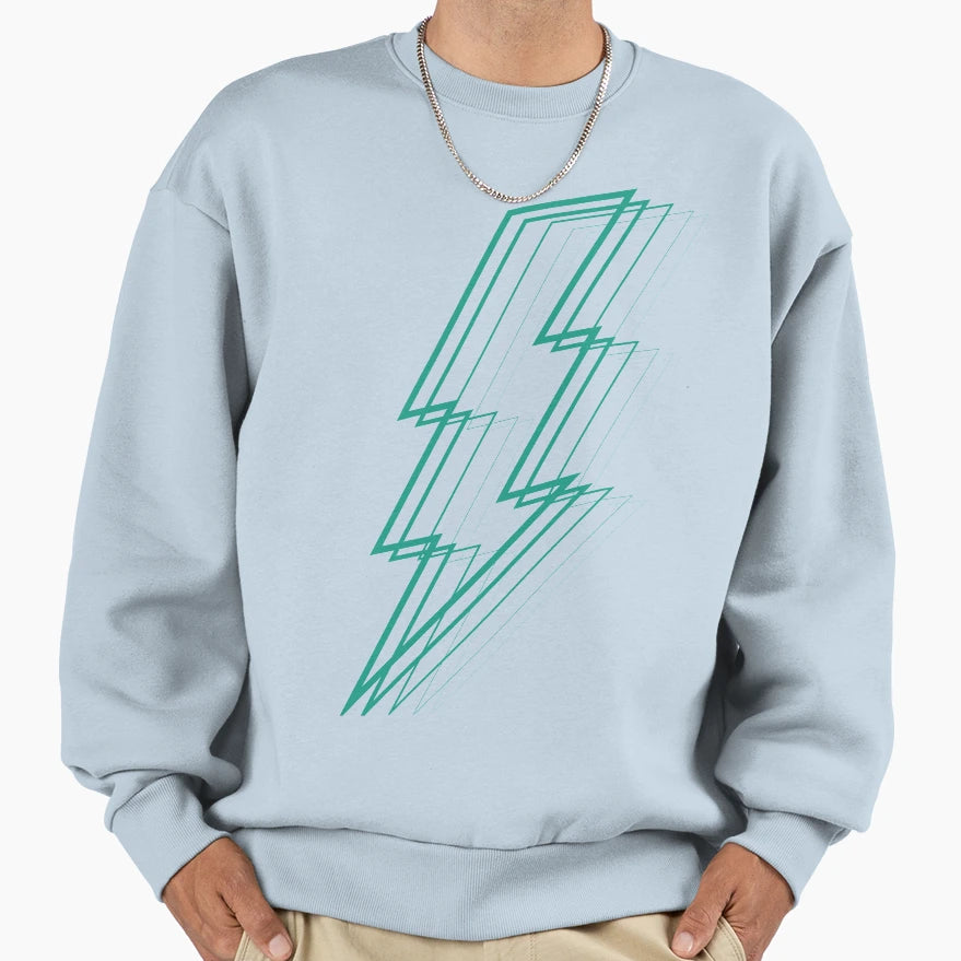 Teal Lightning Sweatshirt - Casual Everyday Wear for Adults - T-Shirt, Sweatshirt, Hoodie