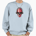 Dj Skull Danish Flag Sweatshirt - Custom Art Print for Adults - T-Shirt, Sweatshirt, Hoodie