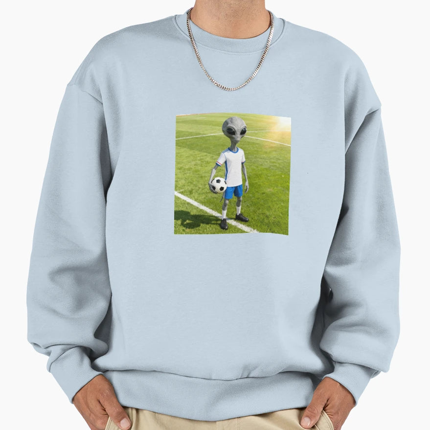 Alien Football Sweatshirt - Graphic Print Unisex - T-Shirt, Sweatshirt, Hoodie