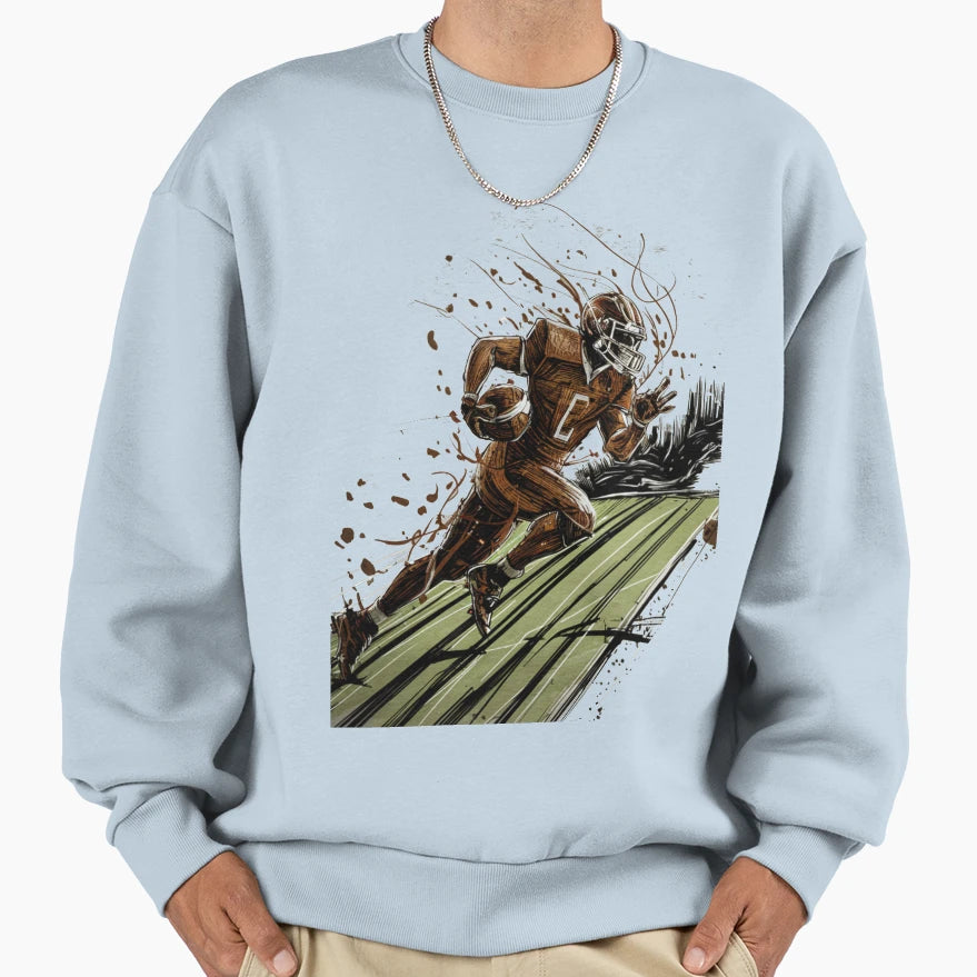 Football Player Sweatshirt - Minimalist Print Unisex - T-Shirt, Sweatshirt, Hoodie