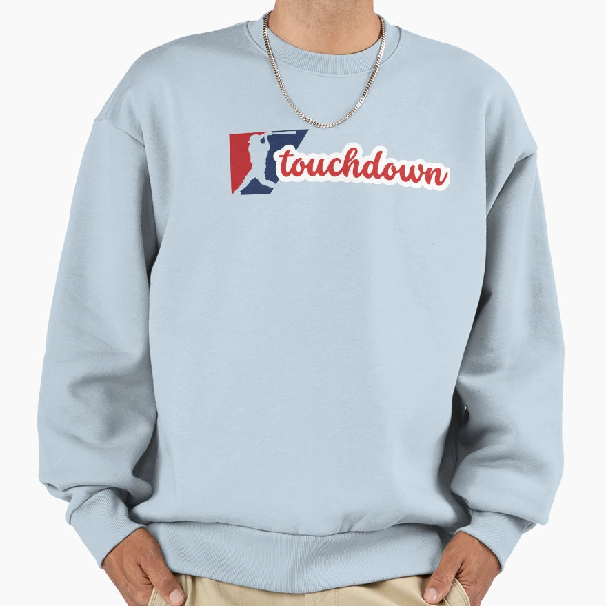 Baseball Touchdown Sweatshirt - Minimalist Print Men Women - T-Shirt, Sweatshirt, Hoodie