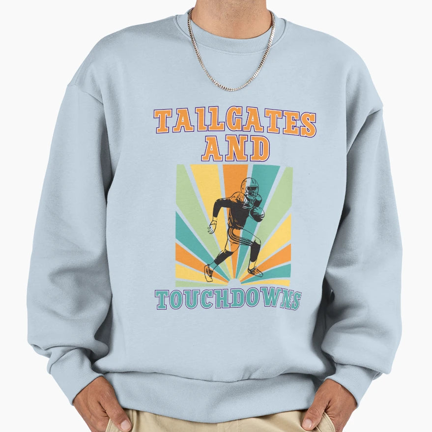 Tailgates Touchdowns Football Sport T-Shirt - Aesthetic Graphic Unisex - T-Shirt, Sweatshirt, Hoodie