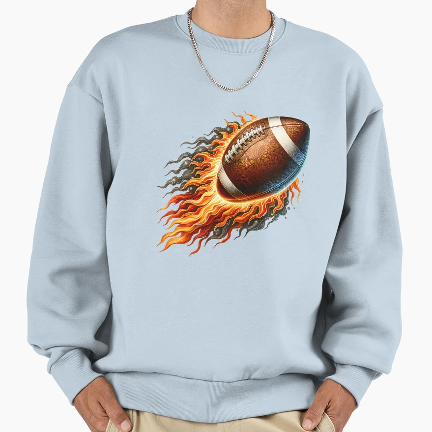 Fireball Football Crash Explosive Sweatshirt - Aesthetic Graphic Men Women - T-Shirt, Sweatshirt, Hoodie