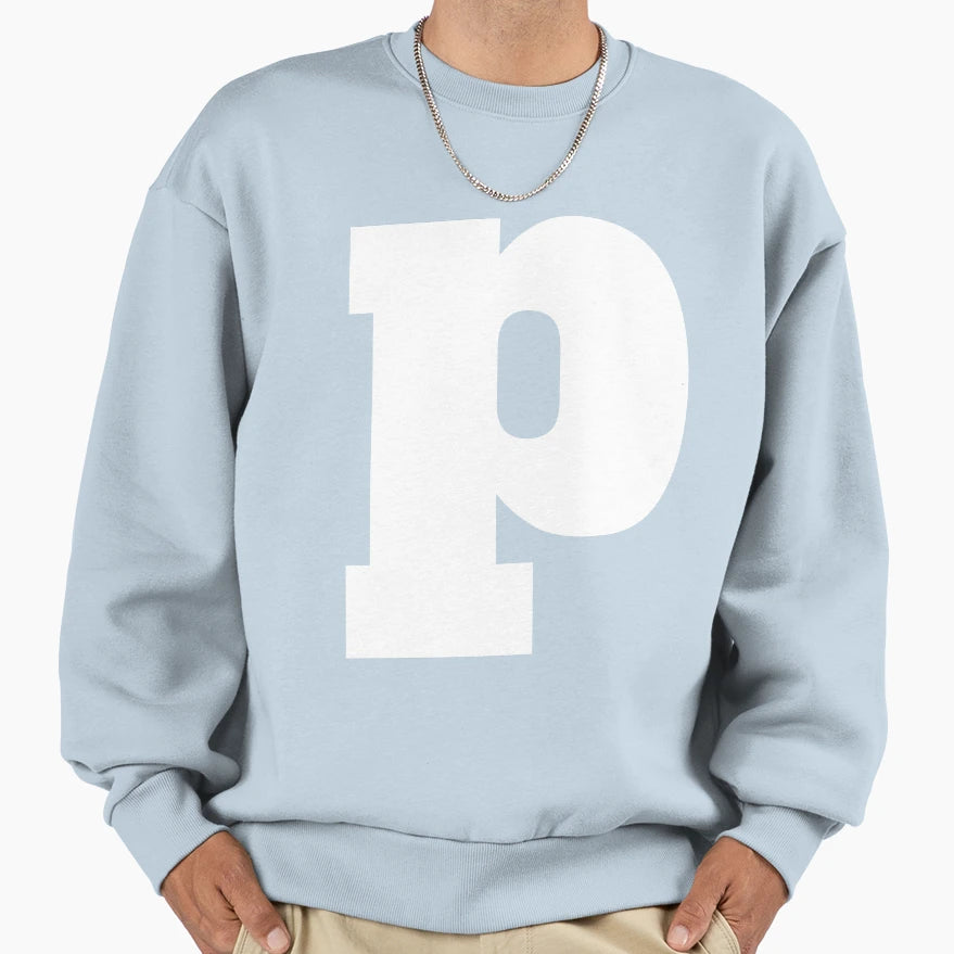 Alphabet P Lowercase Letter P Sweatshirt - Casual Everyday Wear for Adults - T-Shirt, Sweatshirt, Hoodie