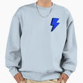 Dark Blue Lightning Strike Sweatshirt - Aesthetic Graphic for Adults - T-Shirt, Sweatshirt, Hoodie