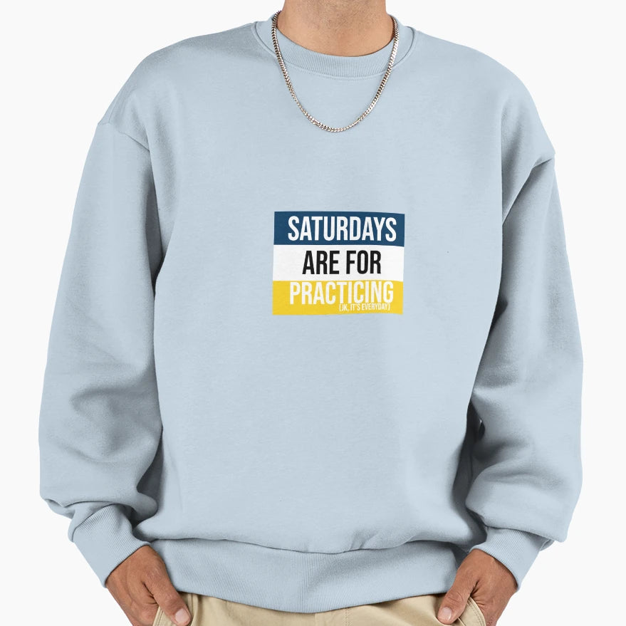 Tri Color Blue White Yellow Sweatshirt - Custom Art Print Men Women - T-Shirt, Sweatshirt, Hoodie
