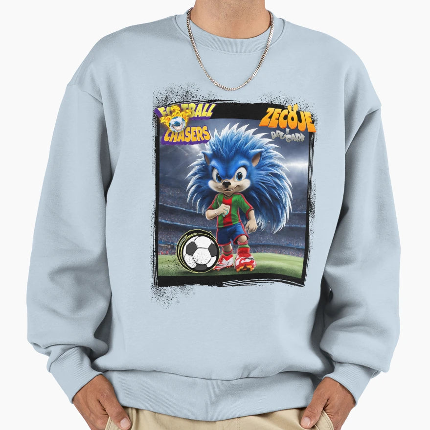 Hedgehog Football Player Sweatshirt - Casual Everyday Wear Unisex - T-Shirt, Sweatshirt, Hoodie