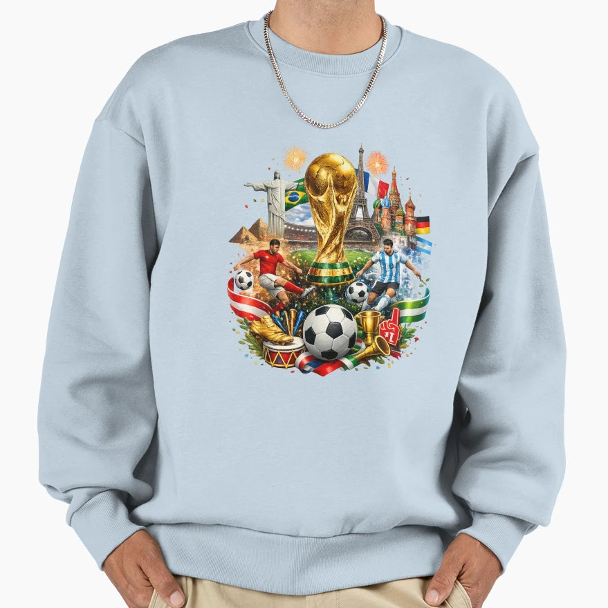 World Cup Glory Champions World Sweatshirt - Custom Art Print Men Women - T-Shirt, Sweatshirt, Hoodie