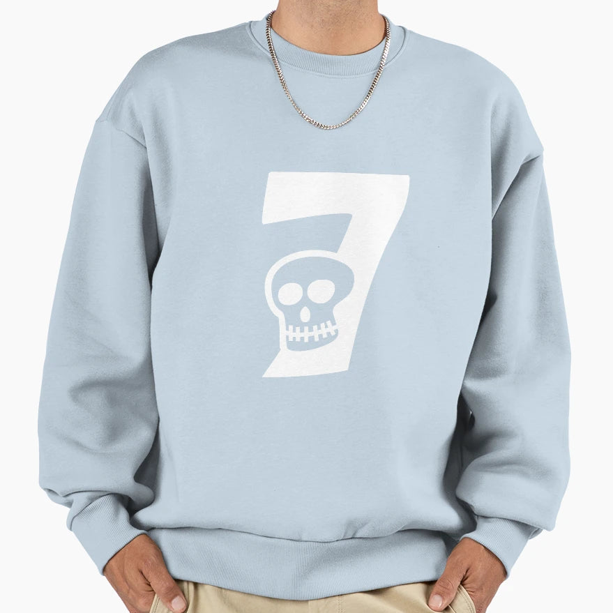 Funny Number Seven Scaring Number Sweatshirt - Trendy Graphic for Adults - T-Shirt, Sweatshirt, Hoodie