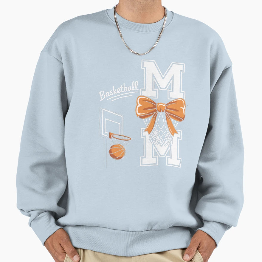Basketball Mom Game Day Funny Sweatshirt - Minimalist Print Men Women - T-Shirt, Sweatshirt, Hoodie